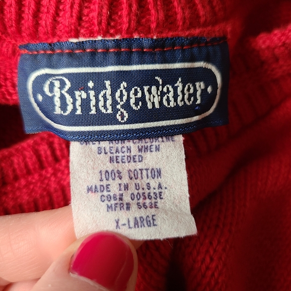 Vintage knit sweater red size XL - Picture 4 of 6